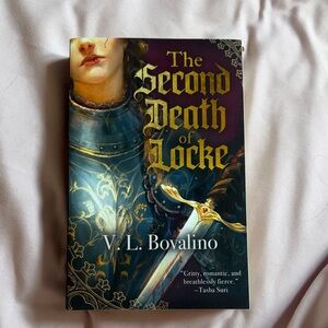 The Second Death of Locke by V. L. Bovalino - Dark Purple & Gold Cover